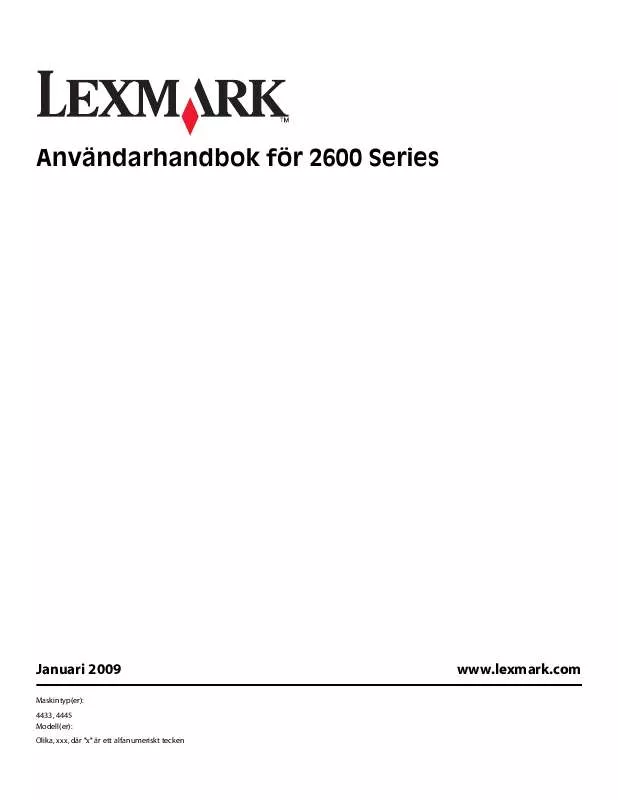 Mode d'emploi LEXMARK X2670