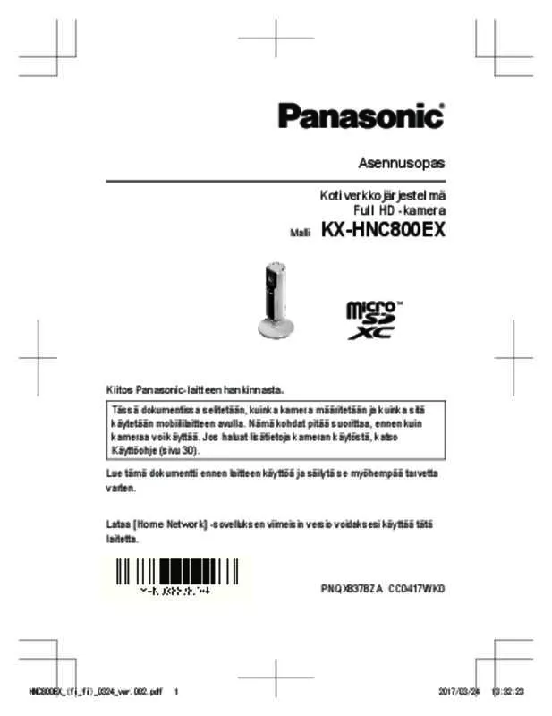Mode d'emploi PANASONIC KX-HNC800EX