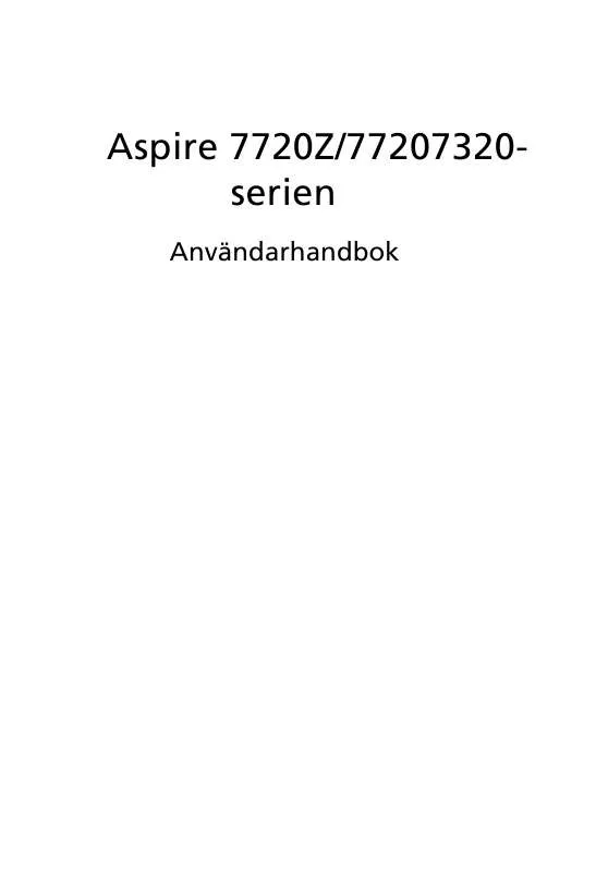 Mode d'emploi ACER ASPIRE 7720