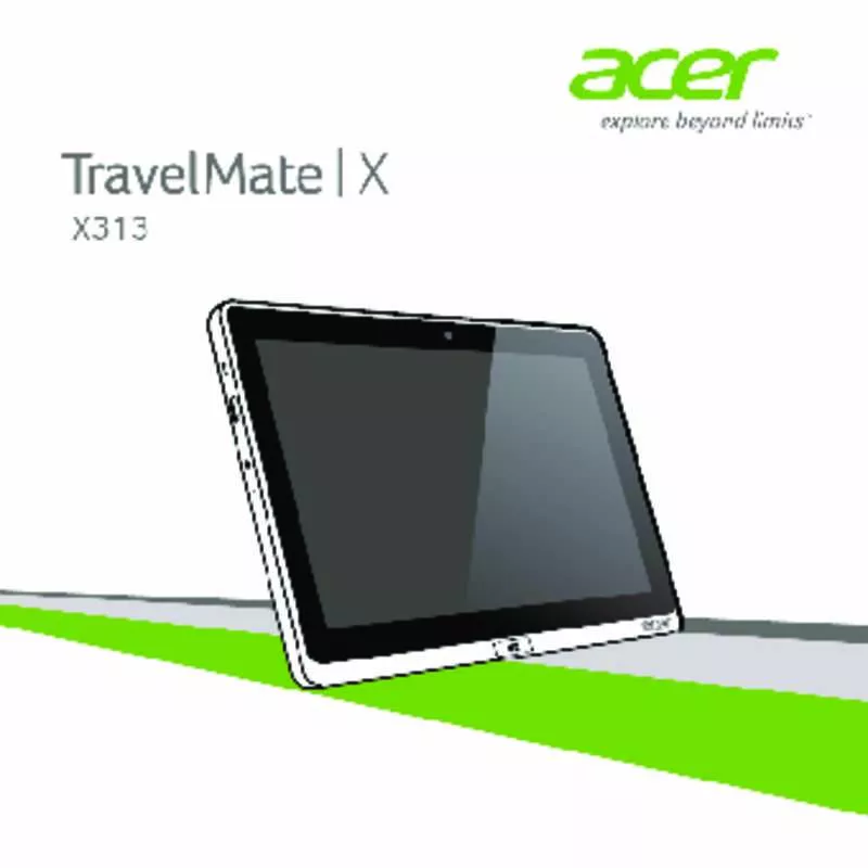 Mode d'emploi ACER TRAVELMATE X313-E