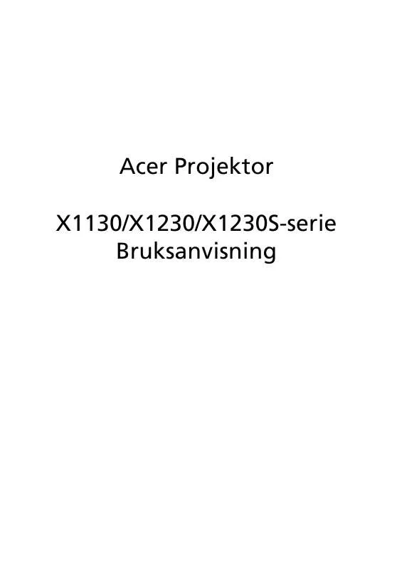 Mode d'emploi ACER X1130P