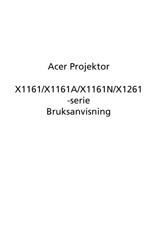 Mode d'emploi ACER X1161