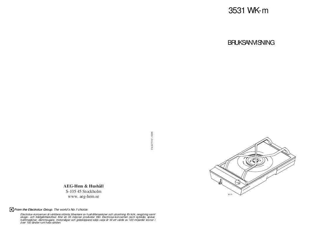 Mode d'emploi AEG-ELECTROLUX 3531WK-M