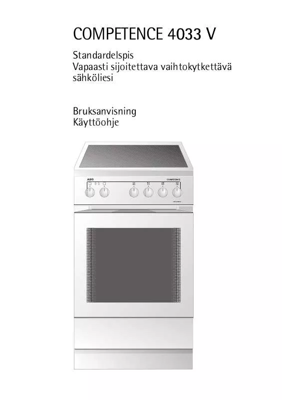 Mode d'emploi AEG-ELECTROLUX 4033V-EWEURO