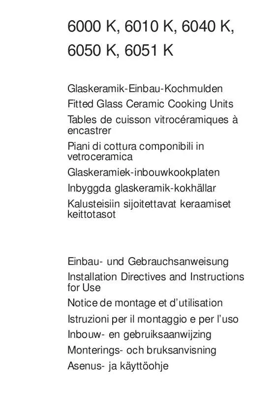 Mode d'emploi AEG-ELECTROLUX 6000K-MN