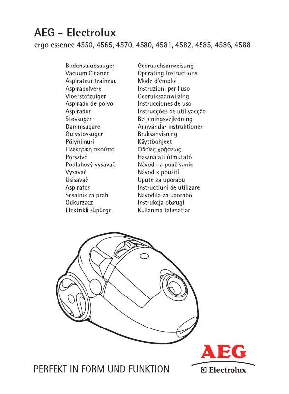 Mode d'emploi AEG-ELECTROLUX AEG4580