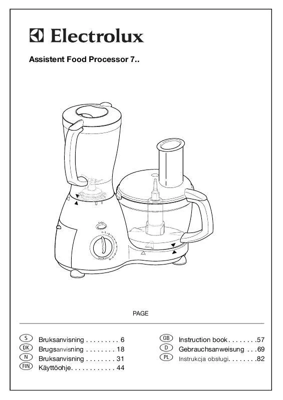 Mode d'emploi AEG-ELECTROLUX ASSISTENT FOOD PROCESSOR 7