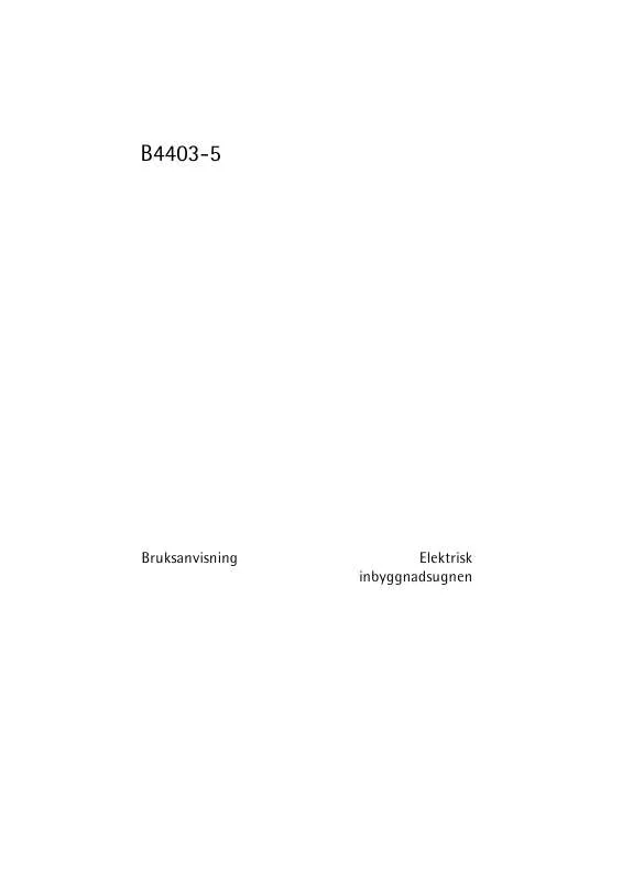 Mode d'emploi AEG-ELECTROLUX B4403-5-A