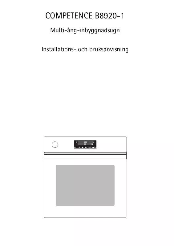 Mode d'emploi AEG-ELECTROLUX B8920-1-M