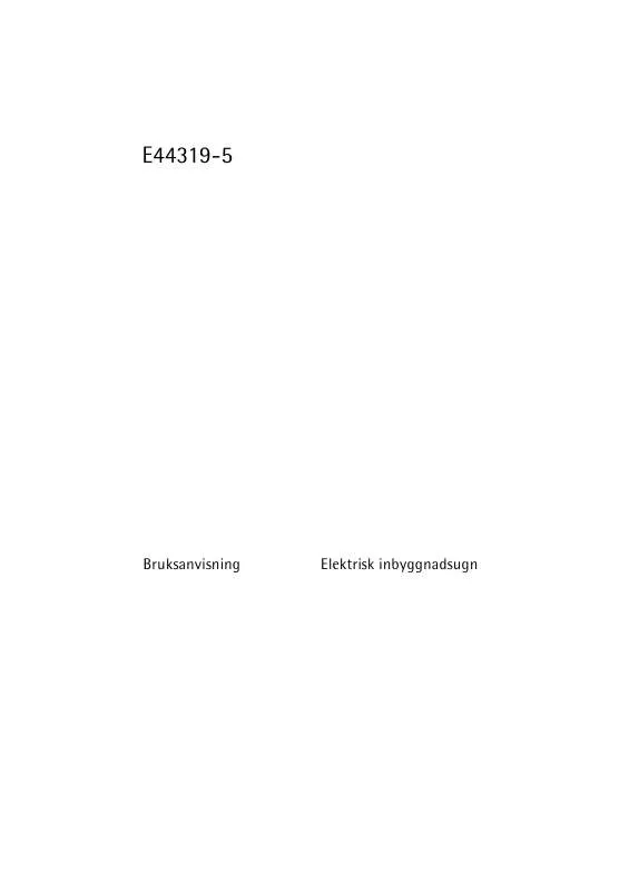 Mode d'emploi AEG-ELECTROLUX E44319-5-A NORDIC