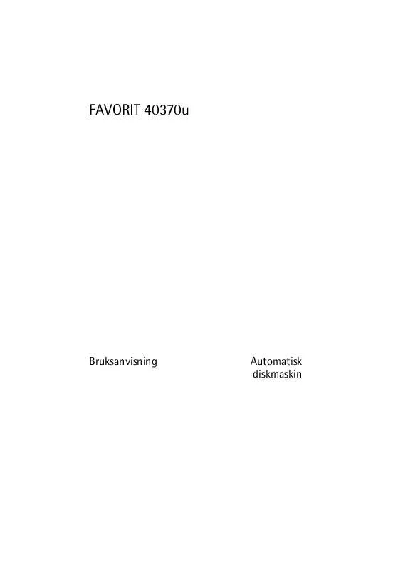 Mode d'emploi AEG-ELECTROLUX F40370