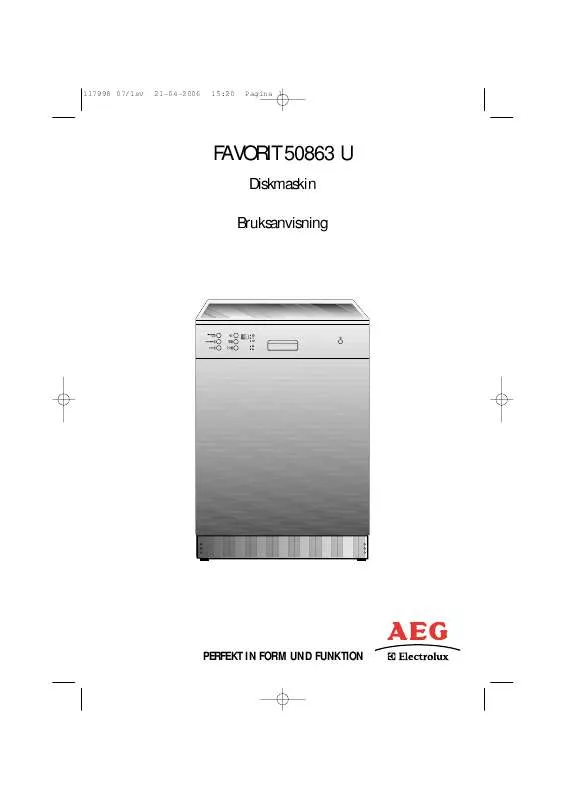 Mode d'emploi AEG-ELECTROLUX F50863U-M