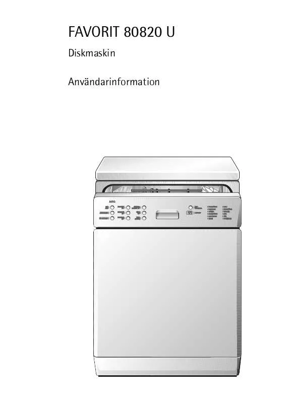 Mode d'emploi AEG-ELECTROLUX F80820UW