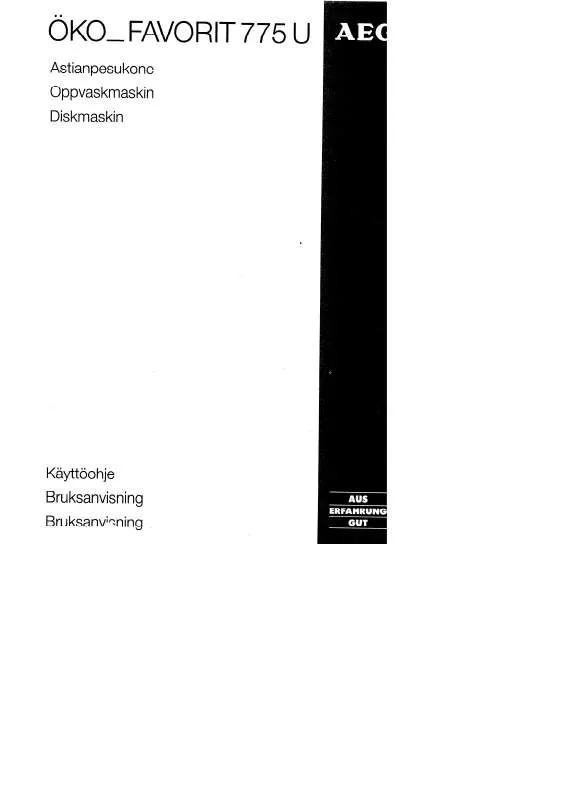 Mode d'emploi AEG-ELECTROLUX FAV775U-W