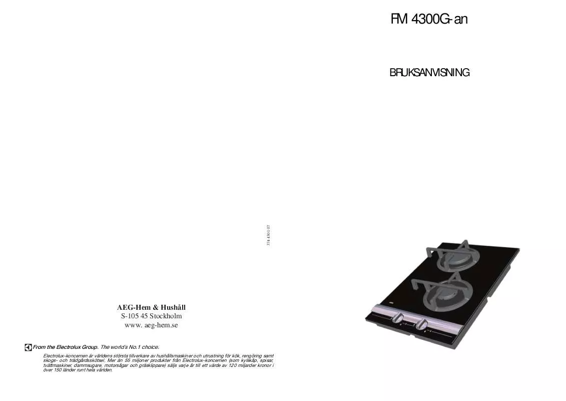 Mode d'emploi AEG-ELECTROLUX FM4300G-AN