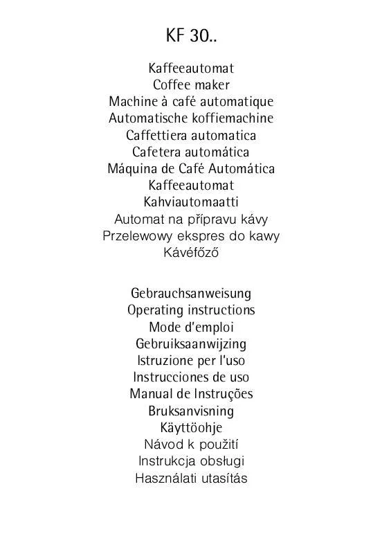 Mode d'emploi AEG-ELECTROLUX KF 3000