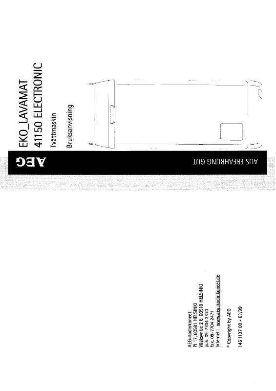 Mode d'emploi AEG-ELECTROLUX LAV41150