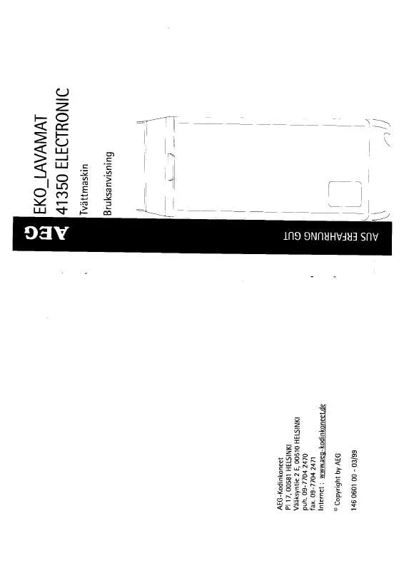 Mode d'emploi AEG-ELECTROLUX LAV41350