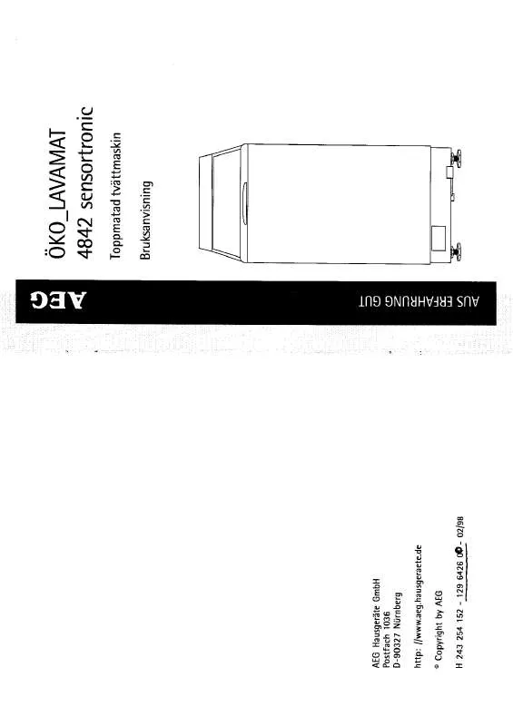 Mode d'emploi AEG-ELECTROLUX LAV4842