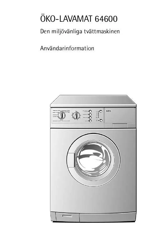 Mode d'emploi AEG-ELECTROLUX LAV64600-W