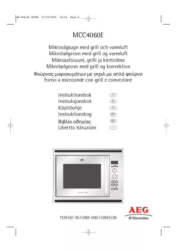 Mode d'emploi AEG-ELECTROLUX MCC4060E-A