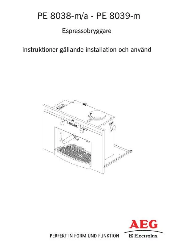 Mode d'emploi AEG-ELECTROLUX PE8039-M