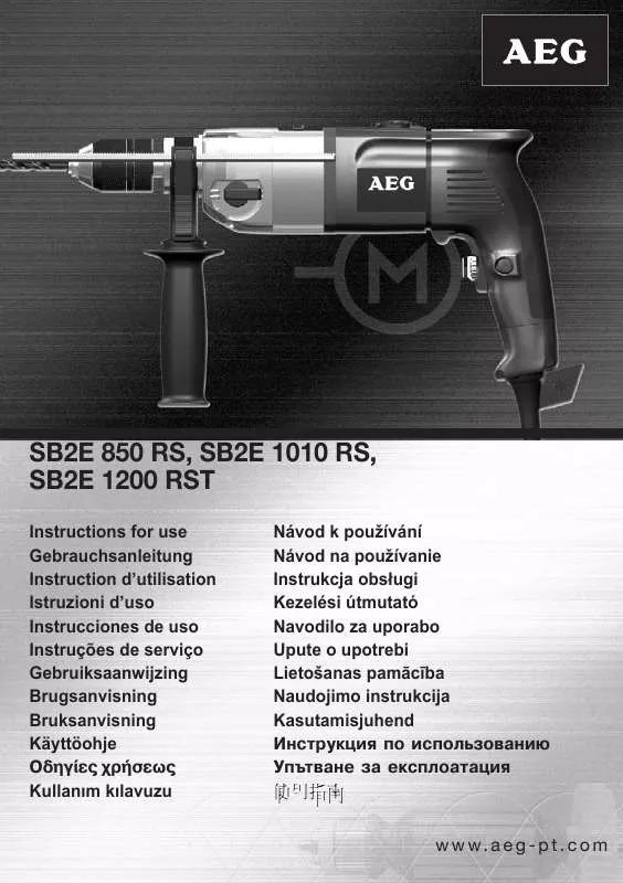 Mode d'emploi AEG-ELECTROLUX SB2E 1200 RST