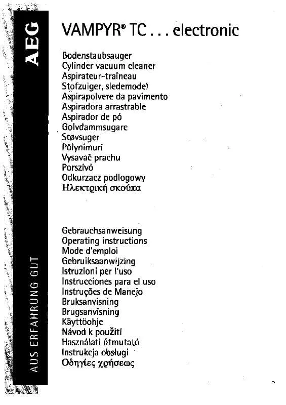 Mode d'emploi AEG-ELECTROLUX VAMPYR TC 140.3 ELEC