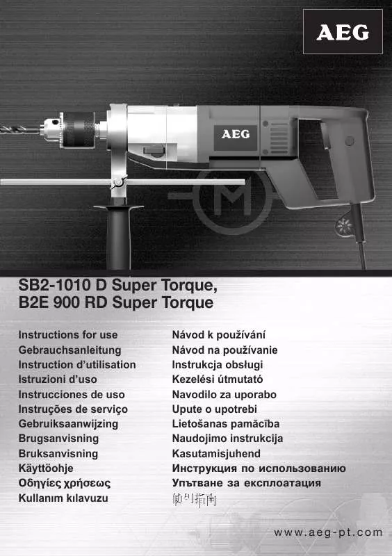 Mode d'emploi AEG B2E 900 RD SUPER TORQUE