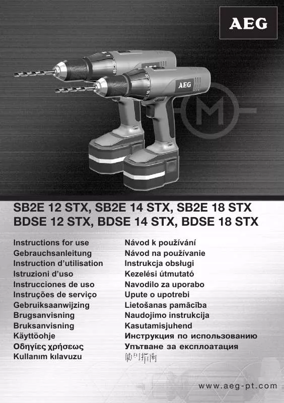 Mode d'emploi AEG BDSE 18 STX