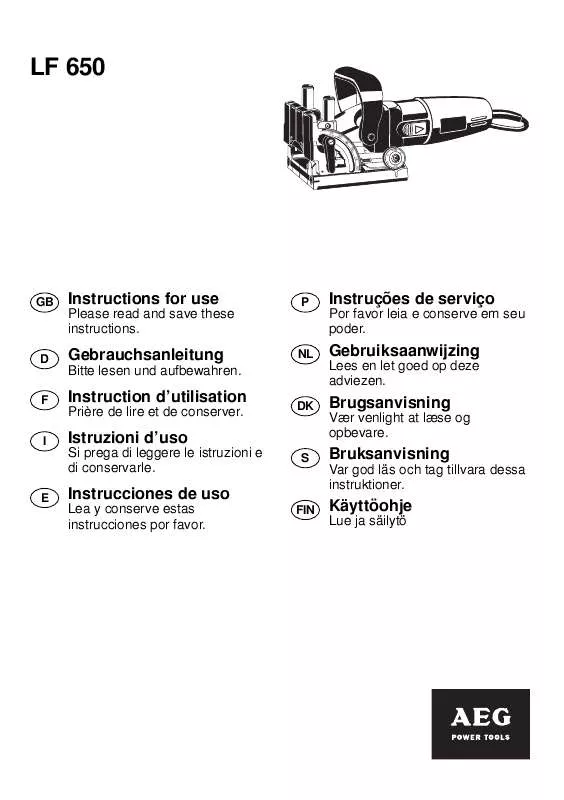 Mode d'emploi AEG LF 650