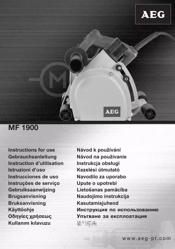 Mode d'emploi AEG MF 1900