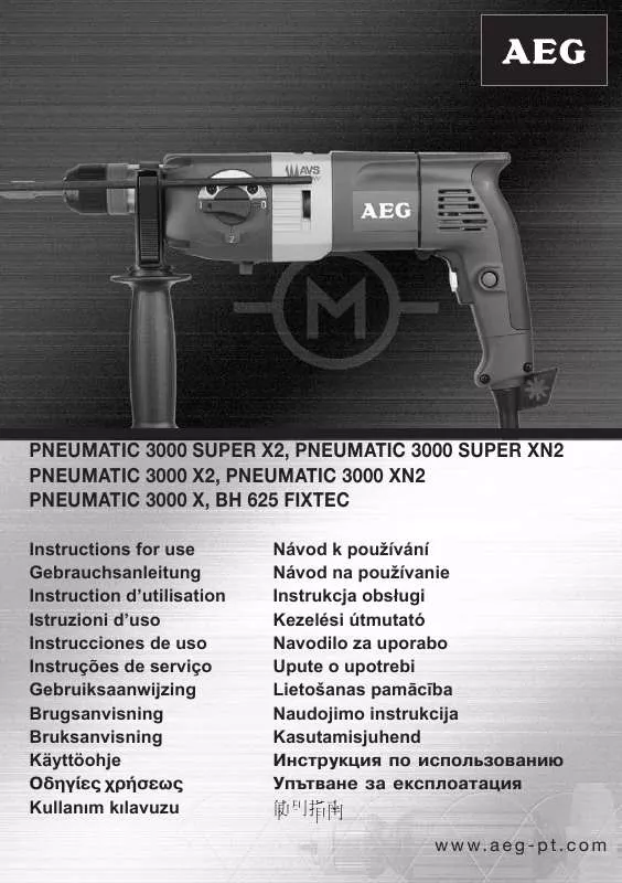 Mode d'emploi AEG PNEUMATIC 3000 X