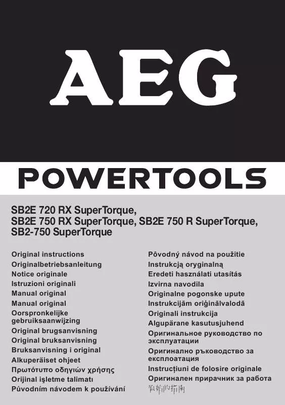 Mode d'emploi AEG SB2-750 SUPERTORQUE