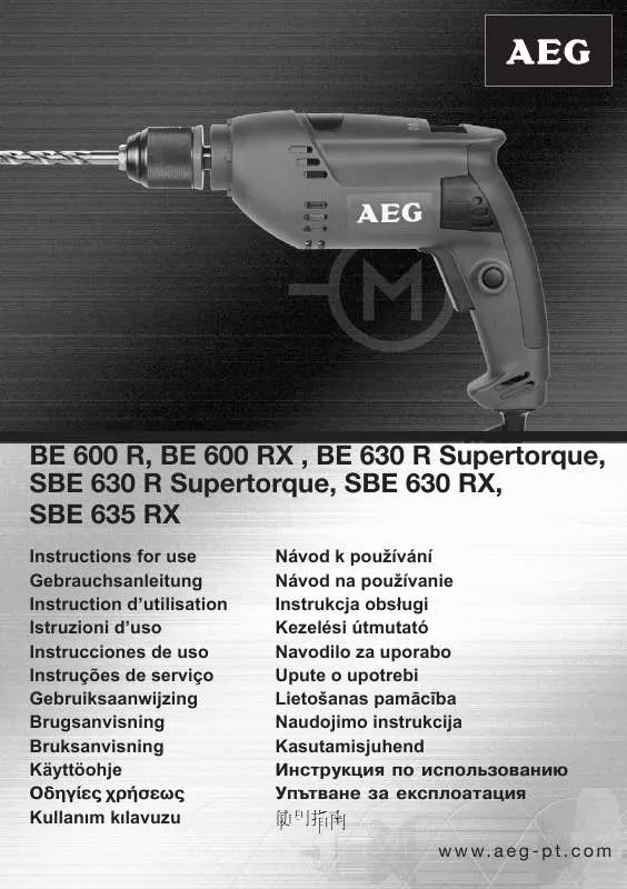 Mode d'emploi AEG SBE 630 RX