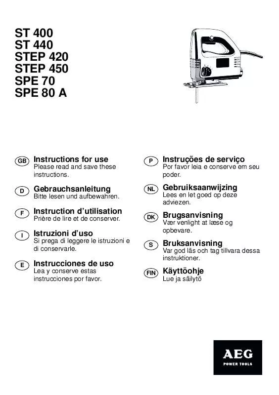 Mode d'emploi AEG SPE 70