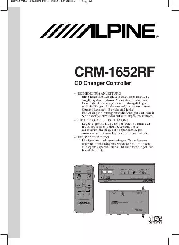 Mode d'emploi ALPINE CRM-1652RF