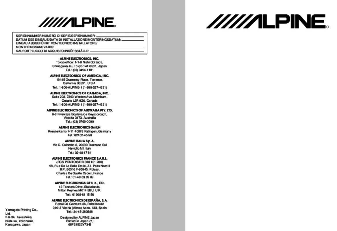 Mode d'emploi ALPINE IVA-M700R