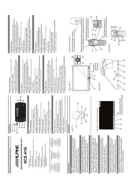 Mode d'emploi ALPINE KCE-415I