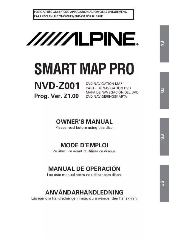 Mode d'emploi ALPINE NVD-Z001