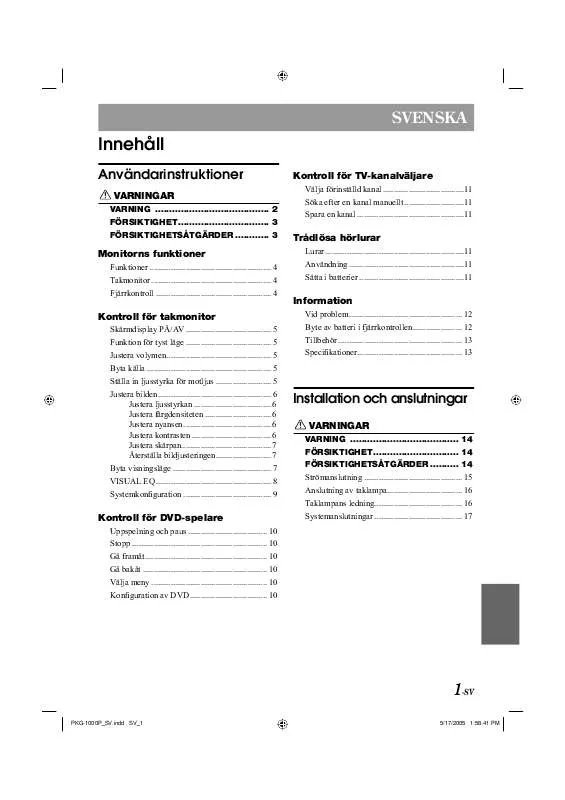 Mode d'emploi ALPINE PKG-1000P