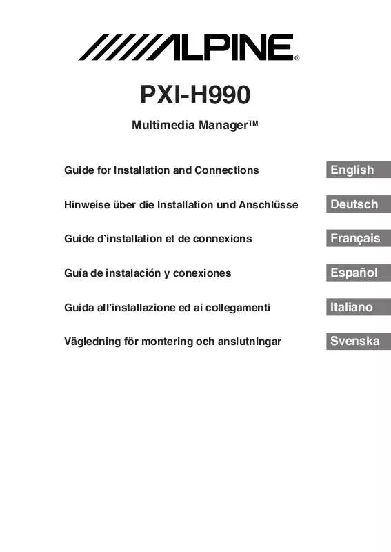 Mode d'emploi ALPINE PXI-H990