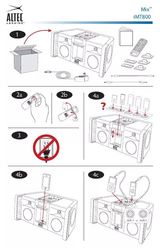 Mode d'emploi ALTEC LANSING MIX IMT800