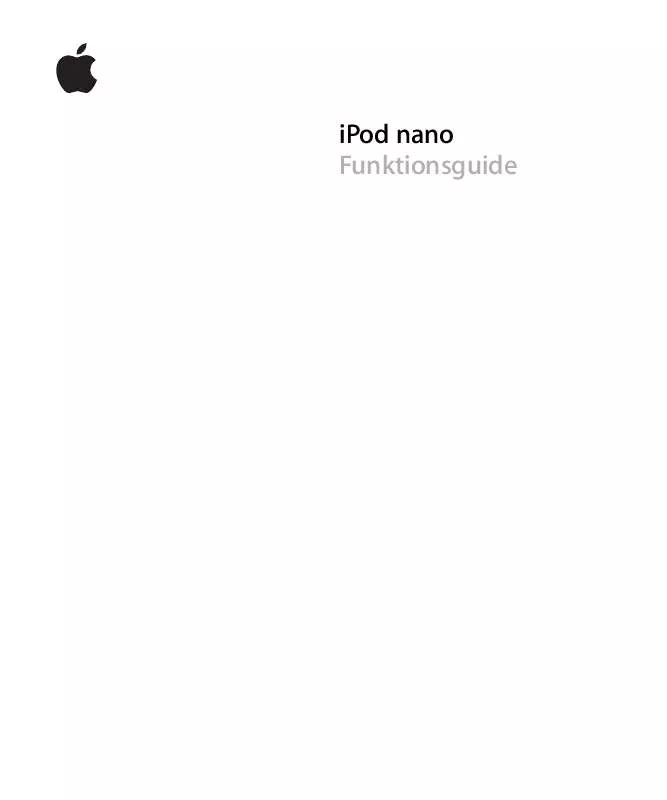 Mode d'emploi APPLE IPOD NANO 2ND GENERATION