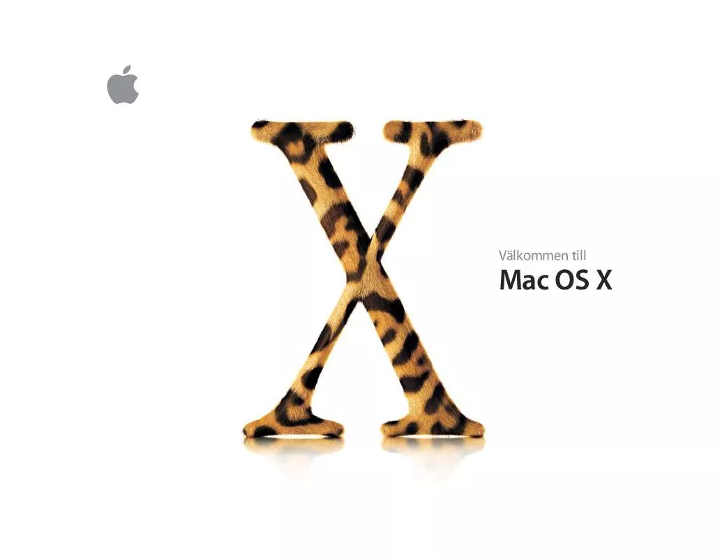 Mode d'emploi APPLE MAC OS X 10.2