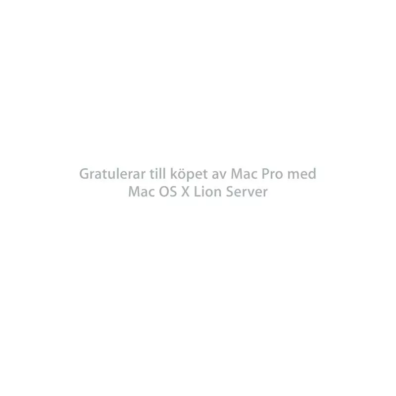 Mode d'emploi APPLE MAC PRO SERVER