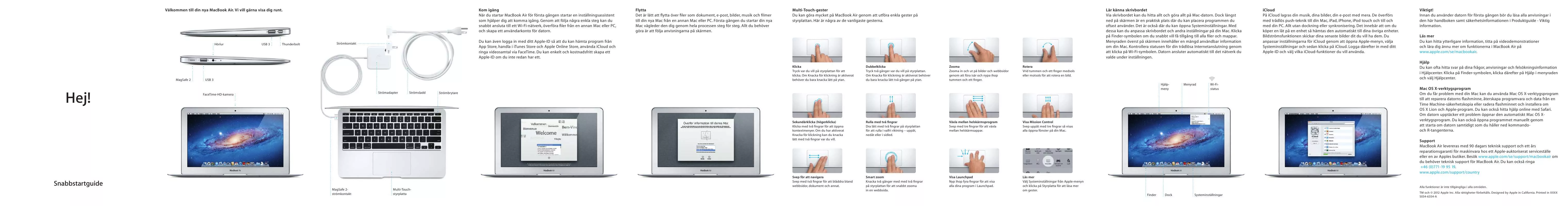 Mode d'emploi APPLE MACBOOK AIR 11 INCH 2012