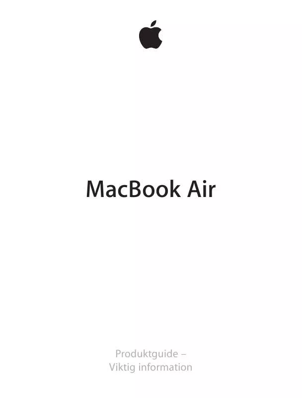 Mode d'emploi APPLE MACBOOK AIR 2012