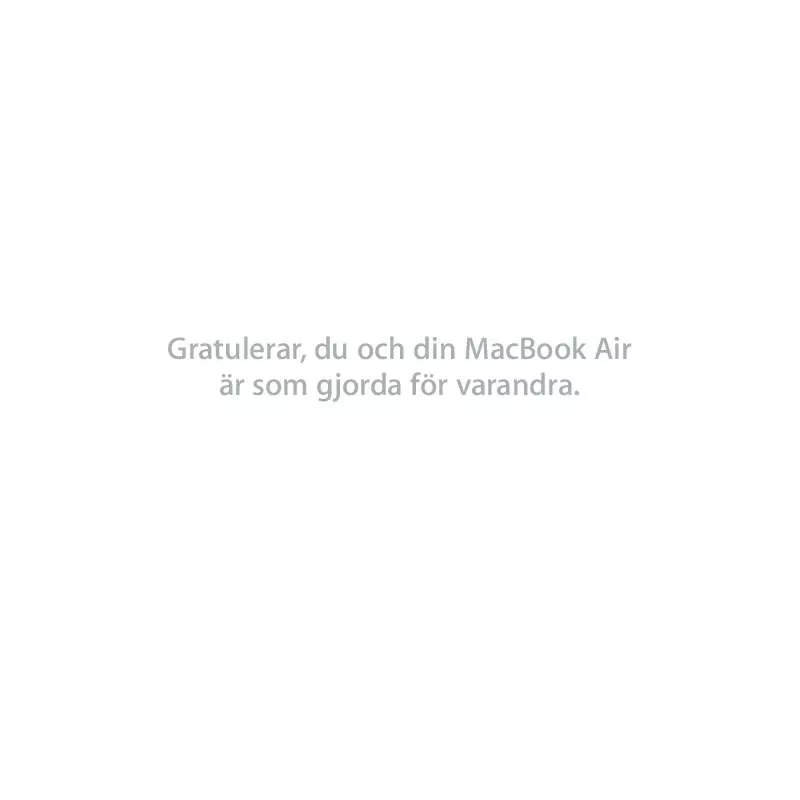 Mode d'emploi APPLE MACBOOK AIR MC233