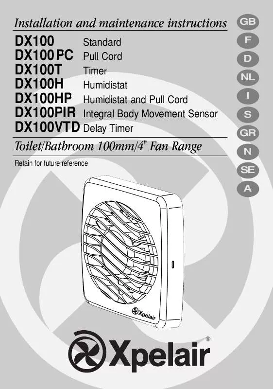 Mode d'emploi APPLIED ENERGY DX100H